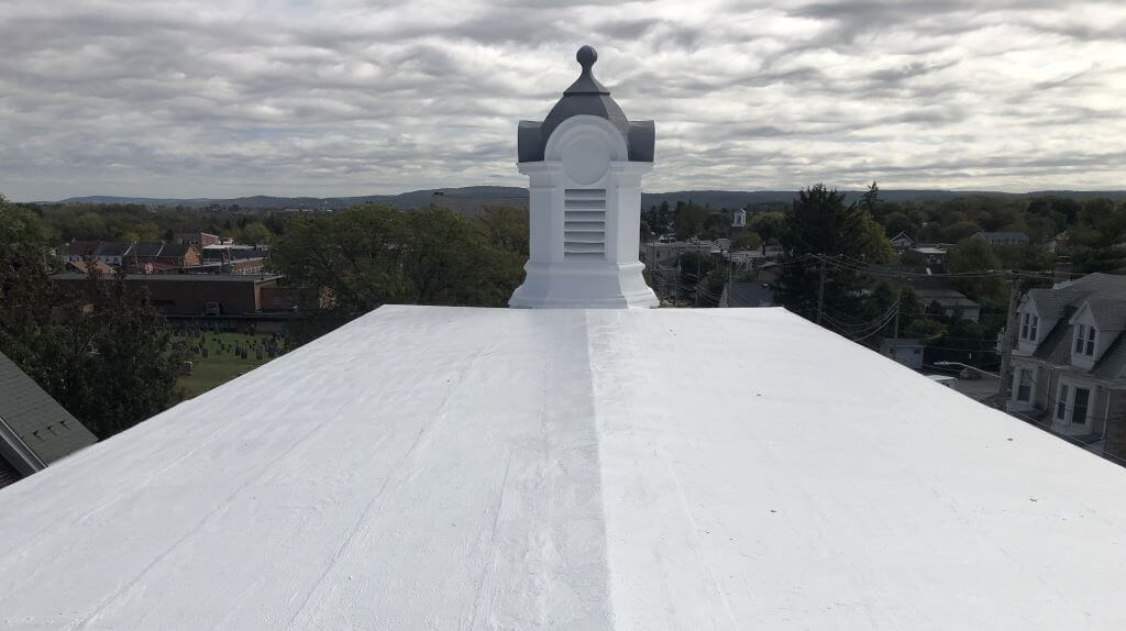 Clean White Flat Roof on Church | getflatroofing.com
